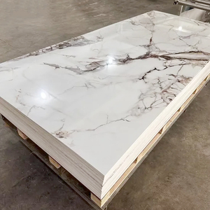 1.22*2.44m / 1.22*2.90m Modern Interior Decoration High Glossy UV Marble Sheet PVC Marble <b>Wall</b> <b>Panel</b> <b>Board</b> - Product Image 1
