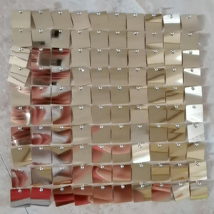 لوحة جدارية من الترتر اللامع متعدد الألوان، بلاط زخرفي ذهبي مطفي مربع الشكل من الأكريليك، خلفية للديكور المنزلي ولافتات من الترتر - Product Image 5