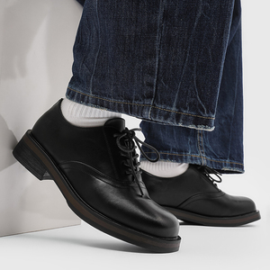 Nouveaux hommes <span class=keywords><strong>bottes</strong></span> de travail robustes bout carré à lacets noir chaussures de mode pour hommes 38-45 chaussures d'habillage formelles de haute qualité en gros - Product Image 4