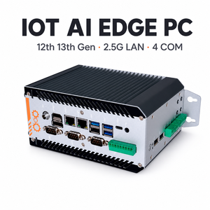 Mini PC Industrial sin Ventilador con Riel DIN, IOT AI Edge Computing, 2 LAN, 4 COM, 12ª/13ª Gen. <span class=keywords><strong>Core</strong></span> I5/<span class=keywords><strong>I7</strong></span> X86 - Product Image 1