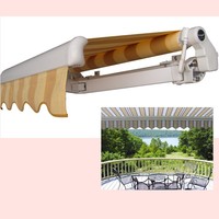 Vente en gros d'auvent rétractable manuel moderne pour fenêtre de patio cadre en alliage d'aluminium résistant à la lumière du soleil étanche à l'extérieur