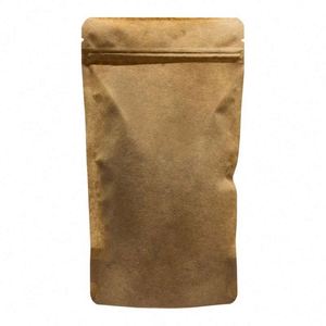 KD Packaging Bolsas de embalaje Kraft Stand Up Pouch Ziplock Food Small Brown Paper Bag con ventana - Product Image 6