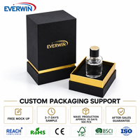 Kotak Parfum Kustom Berlapis Emas Persegi Panjang EVERWIN Premium untuk Kemasan Hadiah Kosmetik dan Penjualan Eceran Hari Valentine