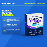 Sachets de récupération électrolytique LIFEWORTH Marque Privée 4,5G Saveur Baies de sureau Hydratation Sportive 20 x 90G ODM GMP ISO