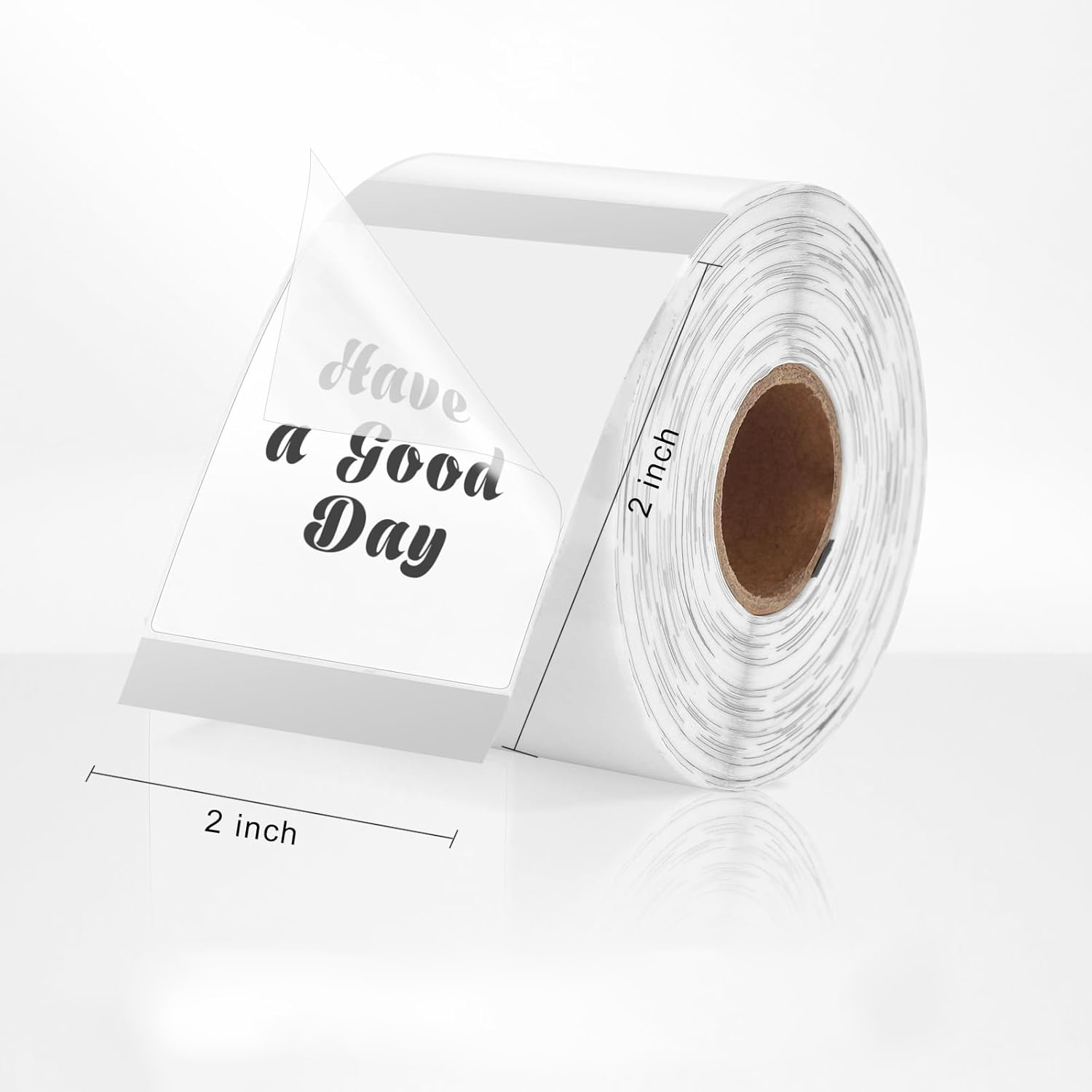 Factory Customized 2X2 Inch Transparent Thermal Direct Thermal Packaging Sticker Five Proof Tear Resistant Clear Printing