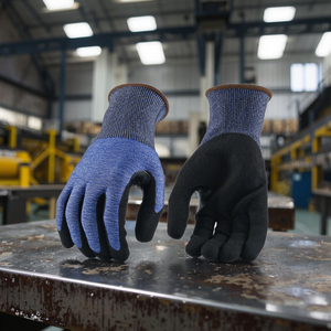 Gants anti-coupure enduits de nitrile, niveau 5, gants de sécurité pour le travail, construction, gants anti-coupure enduits de nitrile - Product Image 2