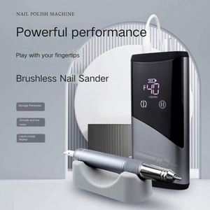 Manicure Tool Powerful Brushless Low Noise Rechargeable Portable 40000 RPM Electric File Stainless Steel <b>Nail</b> Drill Machine - Product Image 3