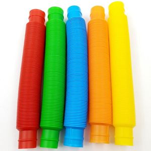 Funny Educational Stress Relief Pops <b>Tube</b> Fidget Plastic Mini Telescopic Corrugated Light up Toys <b>Led</b> Flashing Swords - Product Image 4