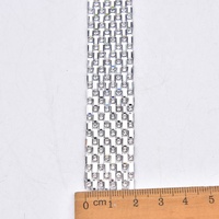 Bande de strass en cristal de verre transparent de 1-2 cm de large, à fixation à chaud, pour ceinture de robe de mariée, vêtements, accessoires de bricolage