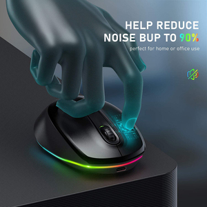 Customized <b>Wireless</b> Mouse Rechargeable RGB LED Quiet Click Cordless Small mouse for Laptop <b>PC</b> in Stock - Product Image 5