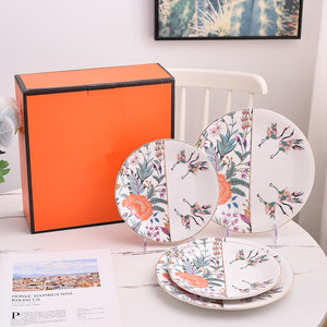 4 Pieces Mexican Wholesale Ceramic Plates Modern Restaurant <b>Dinnerware</b> Pottery Dinner Set - Product Image 4