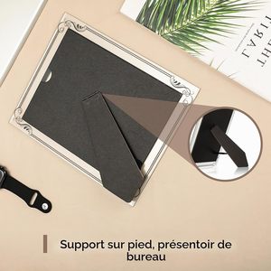 Cadres photo en verre 4x6 et 5x7 en gros, vente chaude, design simple et élégant, pour afficher des photos horizontales ou verticales sur table - Product Image 6