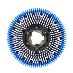 17 inch pad drive wood floor nylon plastic rolling round cleaning polisher carpet brush for multifunctional floor buffer machine