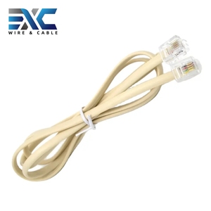 EXC Fabricación 6P4C <span class=keywords><strong>Cable</strong></span> de teléfono de cobre Conector Rj11 Conector de telecomunicaciones Hembra Teléfono de 6 pines Línea de 4 núcleos - Product Image 5