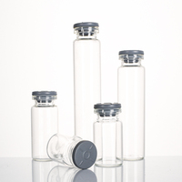 Ru Star 22mm Klare Maßgefertigte Farbige Borosilikatglas-Penicillinflasche für Pharmazeutische Injektionsanwendungen mit Gummi-Siebdruck