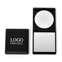 Miroir de poche pliable compact personnalisé, miroir publicitaire en plastique, miroir de poche de petite taille