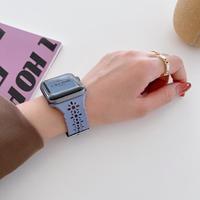 Desain Baru Pola Bunga Matahari Tali Jam Tangan Silikon untuk Apple Series 11 1 2 3 4 5 6 7 8 9 10.