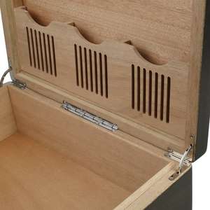 Humidor de Cigarros de Cedro Moderno de Lujo Personalizado al por Mayor, con Diseño Calado, Ecológico, con Higrómetro para Viaje - Product Image 5