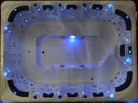 Bain à remous extérieur de luxe pour 12 personnes avec éclairage LED coloré
