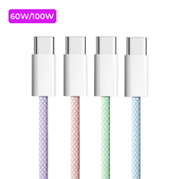 Câble USB tressé en PVC de 1 m, vente en gros, charge rapide 5A pour Samsung Android Type-C, compatible iPhone 15 16