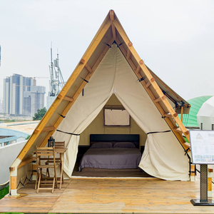 Outdoor Campground Triangle <b>Tent</b> Resort Scenic Wood Frame Restaurant <b>Tent</b> CF-01 <b>Large</b> Luxury Camping <b>Tent</b> CF-01 - Product Image 6