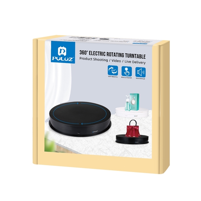 PULUZ 30cm USB Electric Rotating Turntable Display Stand Video Shooting Props Turntable for Photography Load 5-10kg