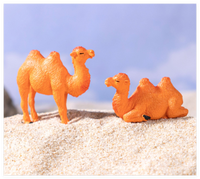 Figur Miniatur Taman Peri 3D, Figur Hewan Plastik PVC Kecil, Figur Unta Animasi, Figur Mini Unta, Mainan Edukasi DIY untuk Anak