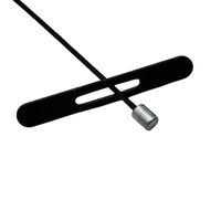 Câble de suspension en acier pour éclairage, finition noire, 1,0 à 3,0 mm, avec extrémité en T/à bascule, en fer pour luminaires