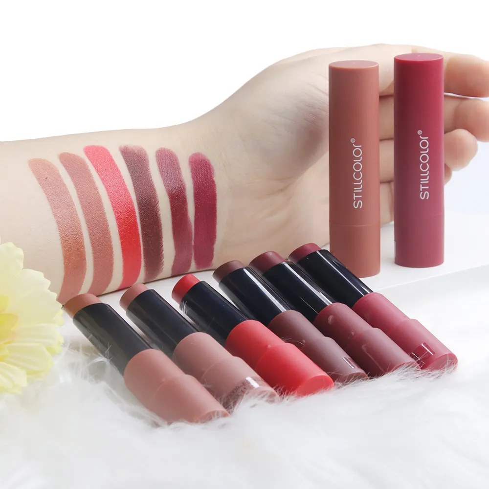 Hot Selling Long Lasting Nutritious Lip Stick Waterproof Velvet Matte Lipstick Private Label