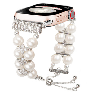 <span class=keywords><strong>Bracelet</strong></span> de montre en perles pour <span class=keywords><strong>femme</strong></span> avec boucle ardillon en PVC, style petite fragrance, compatible avec les modèles 87 Generation/65/<span class=keywords><strong>SE</strong></span> Ilm062, très populaire - Product Image 4