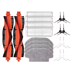 Pièces de rechange pour aspirateur robot <span class=keywords><strong>Xiaomi</strong></span> <span class=keywords><strong>Mop</strong></span> <span class=keywords><strong>2S</strong></span>/<span class=keywords><strong>Mop</strong></span> P/<span class=keywords><strong>Mop</strong></span> Pro/XMSTJQR2S/STYTJ02YM : brosse principale, brosse latérale et filtre HEPA - Product Image 1
