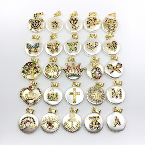 Collier en perles d'eau douce pour hommes, <span class=keywords><strong>pendentif</strong></span> en perles naturelles baroques, collier à breloques en Zircon coloré, Micro pavé, nouvelle collection - Product Image 1