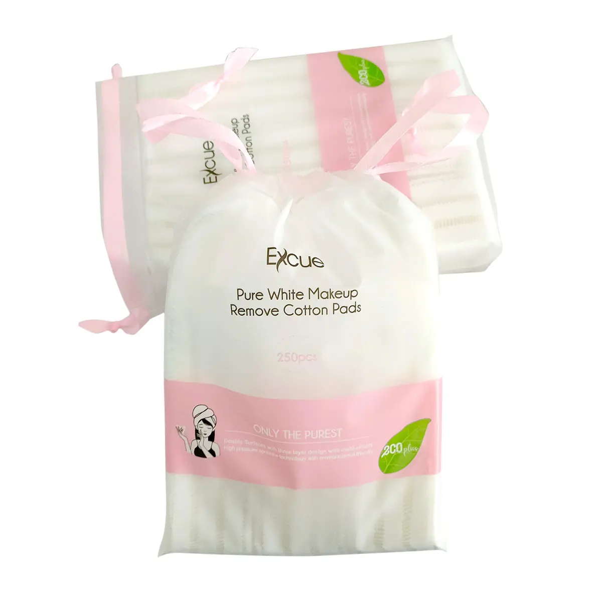 Wholesale organic make up thin pads face disposable makeup remover cosmetic cotton pads