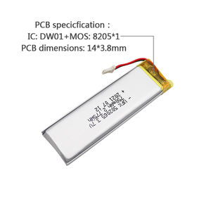 中国リチウムイオン電池メーカーバッテリーパラレルUFX502065 750mAh <span class=keywords><strong>3.7V</strong></span>証明書 - Product Image 3