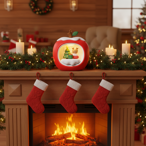 Creative Christmas Apple House Night Light USB <b>Charging</b> Warm Light Kids Bedroom Sleep <b>Lamp</b> Desktop Ornament Holiday Present - Product Image 2