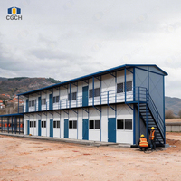 Maison conteneur préfabriquée en kit pour hébergement de vacances, bâtiments à ossature légère en acier, dortoir de chantier