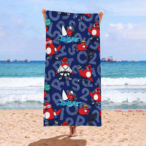 Serviettes de plage écologiques d'été, portables, séchage rapide, anti-sable, forte absorption, grandes en microfibre, impression de logo personnalisée - Product Image 1