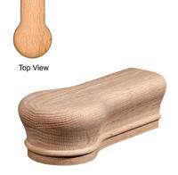 Pièces d'escalier en érable dur traditionnel certifié FSC BuildingWoods 7019-HM, accroche-main, installation facile, durable, pour balcon et villa