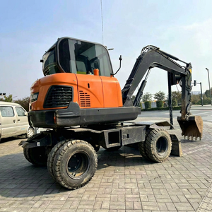 Used Doosan DX60W Wheel Excavator 6 Ton Compact <b>Digger</b> for Construction and Road Work - Product Image 1