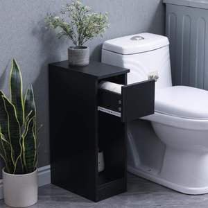 DU'S Modern Solid Wood <strong>Bedside</strong> <strong>Table</strong>, Ultra-<strong>thin</strong> and Upright, with Storage Space, Suitable for Various Scenarios - Product Image 3