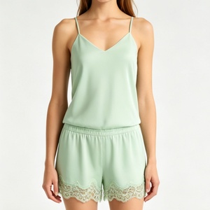 Ensemble de <span class=keywords><strong>lingerie</strong></span> sexy de luxe 2 pièces pour femme, pyjama en dentelle avec taille élastique, doux et lisse, idéal pour mariée ou soirée. - Product Image 1
