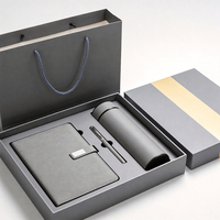 Ensemble de carnets professionnels en gros, en cuir PU gris, avec mug isotherme, édition de luxe, pour l'école, de fabrication fiable