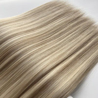 Rambut Remy Premium Double Drawn # Ekstensi Rambut Cina 613-18A Semua Warna Dapat Diwarnai, Sambungan Micro-Link, Harga Pabrik untuk Wanita