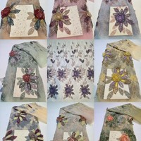 Nouvelle Robe en Tissu de Dentelle pour Femme, Broderie Perlée Lourde et Sexy, 3D Haut de Gamme, Écologique, Motif Floral Vintage, Paillettes Multicolores Exquises