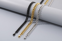 Cadenas de Mano Personalizadas de Acero Inoxidable Impermeables con Eslabones Cubanos para Hombre, Joyería de Acero Inoxidable, Collares para Hombre, Venta al por Mayor