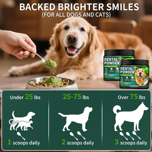 Polvo Limpiador Dental para <span class=keywords><strong>Perros</strong></span> Más Vendido con Enzimas y Probióticos que Reduce la Placa Dental y el Mal Aliento en <span class=keywords><strong>Perros</strong></span> - Product Image 3