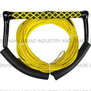 Corde de ski nautique UHMWPE personnalisée en usine 75ft avec poignée EVA de 15 pouces pour les sports de parc aquatique de surf de <span class=keywords><strong>wakeboard</strong></span> unisexe - Product Image 3