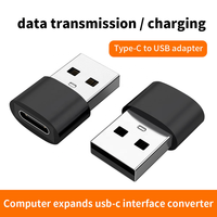 USB-C zu USB 2.0 Buchse Konverter-Adapter und USB 2.0 Stecker zu USB-C Buchse OTG-Adapter für Datenübertragung 2er-Pack Aluminium
