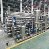 Sterilisator UHT Tabung dalam Tabung Empat Lapis Otomatis dengan Motor PLC Baja Tahan Karat untuk Pasta Tomat dan Selai dengan Viskositas Tinggi