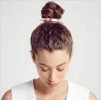 Delle Donne di modo Minimalista Design Rotondo clip di Bastone Bun Holder Gabbia Bastone Dei Capelli Dell'annata clip di capelli